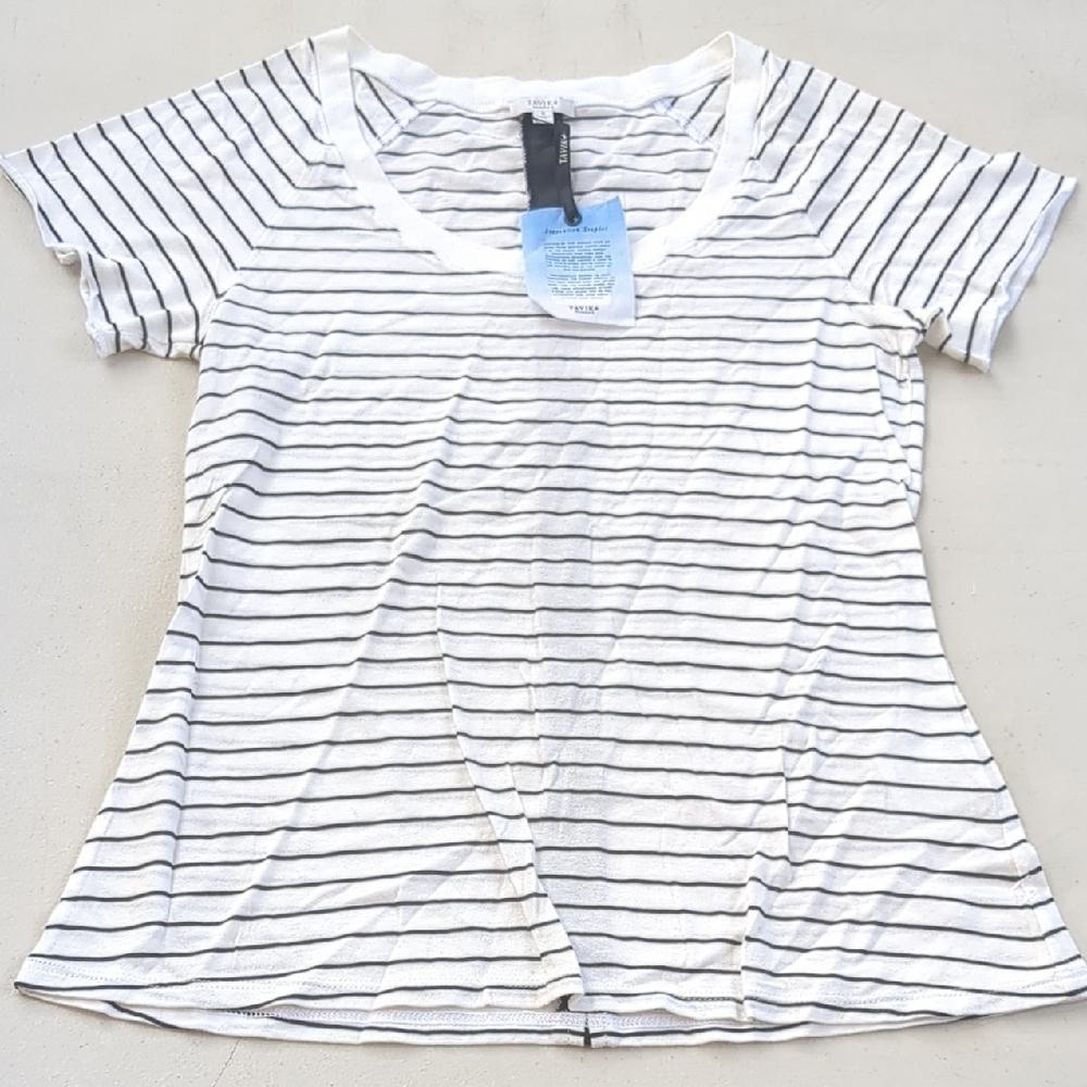 Tavik Fitted White and Black Short Sleeve Tee